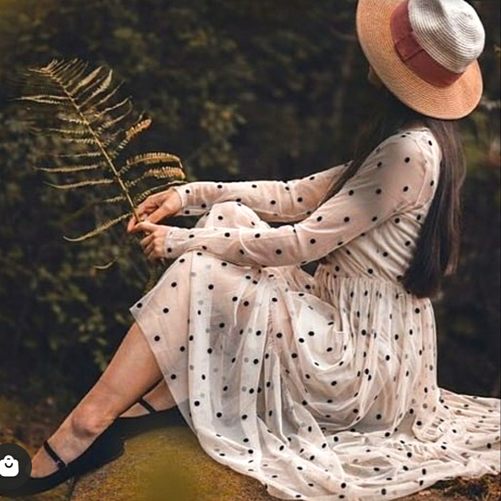 LACE & BEADSLOLA MIDIPolka tulle dress